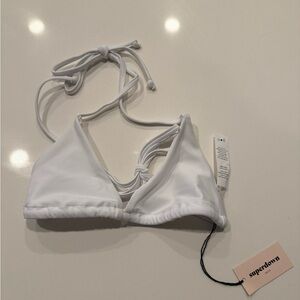 NWT superdown White Bikini Top